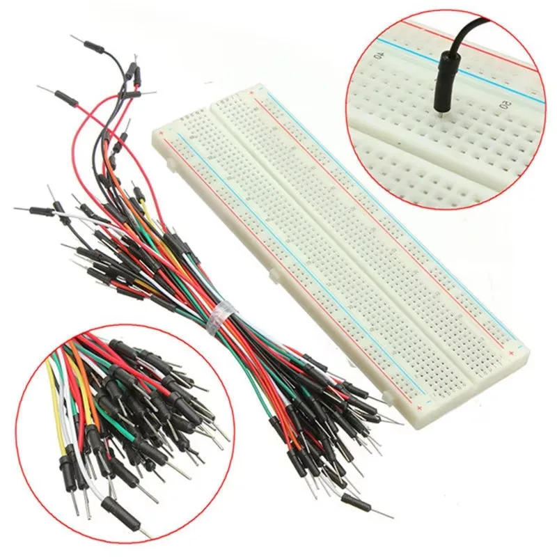 DIY Kit Protoboard Prototype Breadboard Solderless MB102 Power Module 3.3V 5V + Breadboard 830 Points + 65PCS Jumper