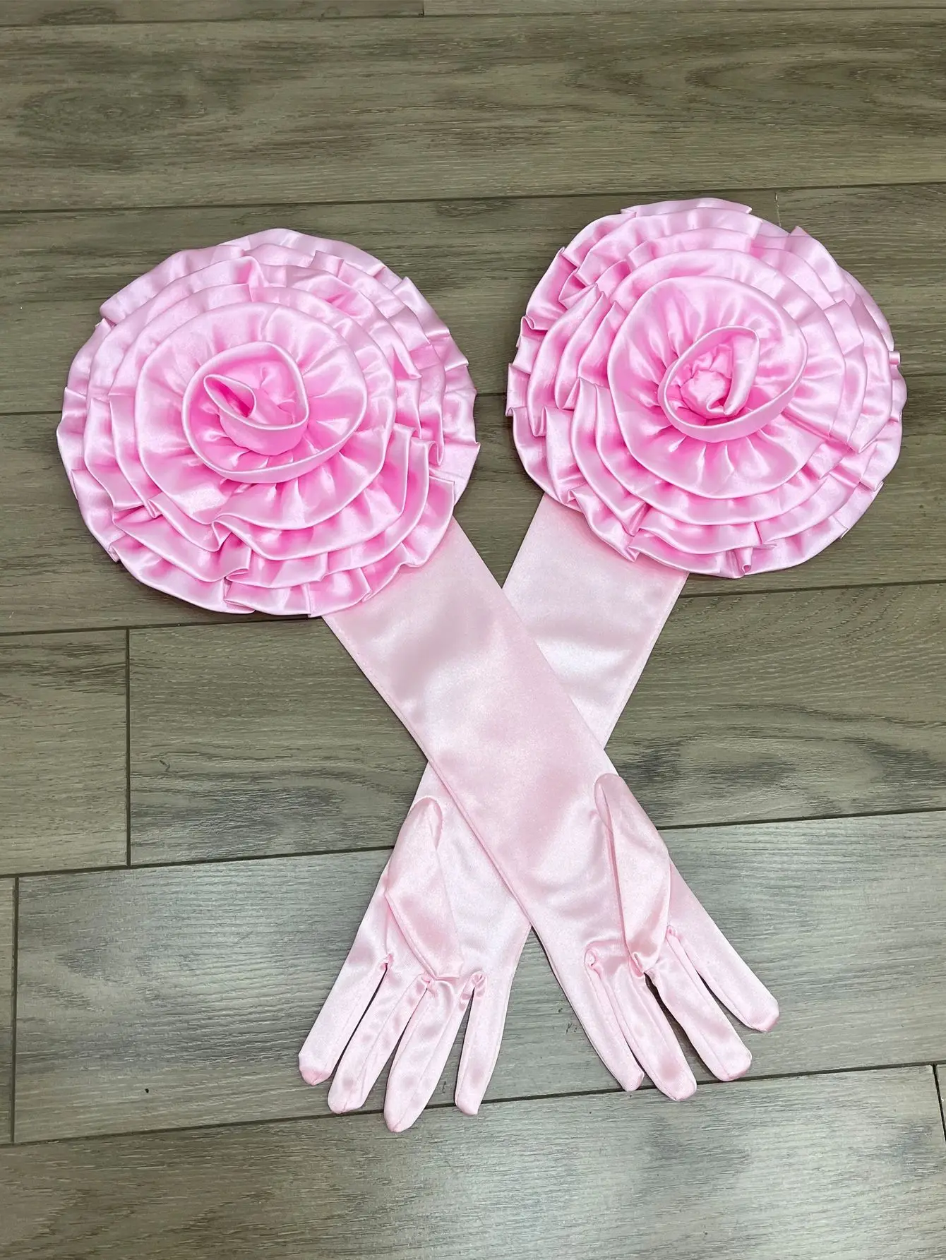 أسود أحمر مبالغ فيه زهرة طويلة قفازات الزفاف العروس اليد المغطاة إصبع قفاز لحفل الزفاف فستان اكسسوارات متعدد الألوان