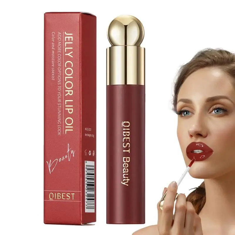 Brillo de labios líquido hidratante, esmalte de labios antiadherente de larga duración, aceite de labios rojos, tinte de labios, maquillaje, cosméticos