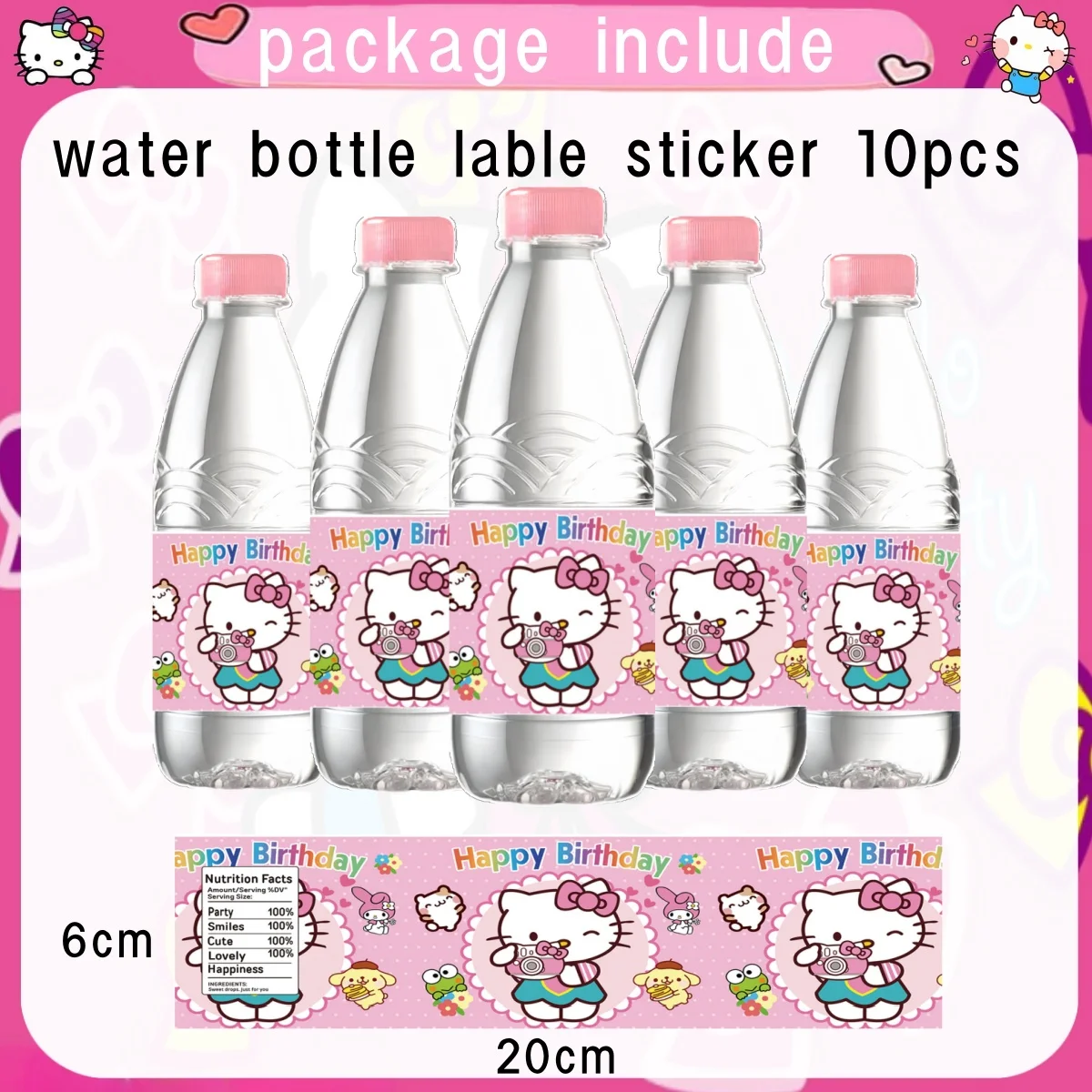 Hello Kitty Birthday Party Decoration Kitty Disposable Tableware Tablecloth Cup Plate Gift bag Girls Favors Party Supplies Gift