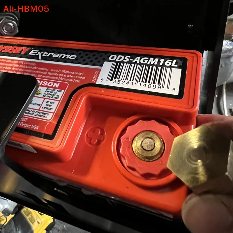 (HB05)1Pair M8 Battery Pole Adapter Brass Terminal Bolt Connectors Car Battery Connection Terminals With Stainless Screws view 4