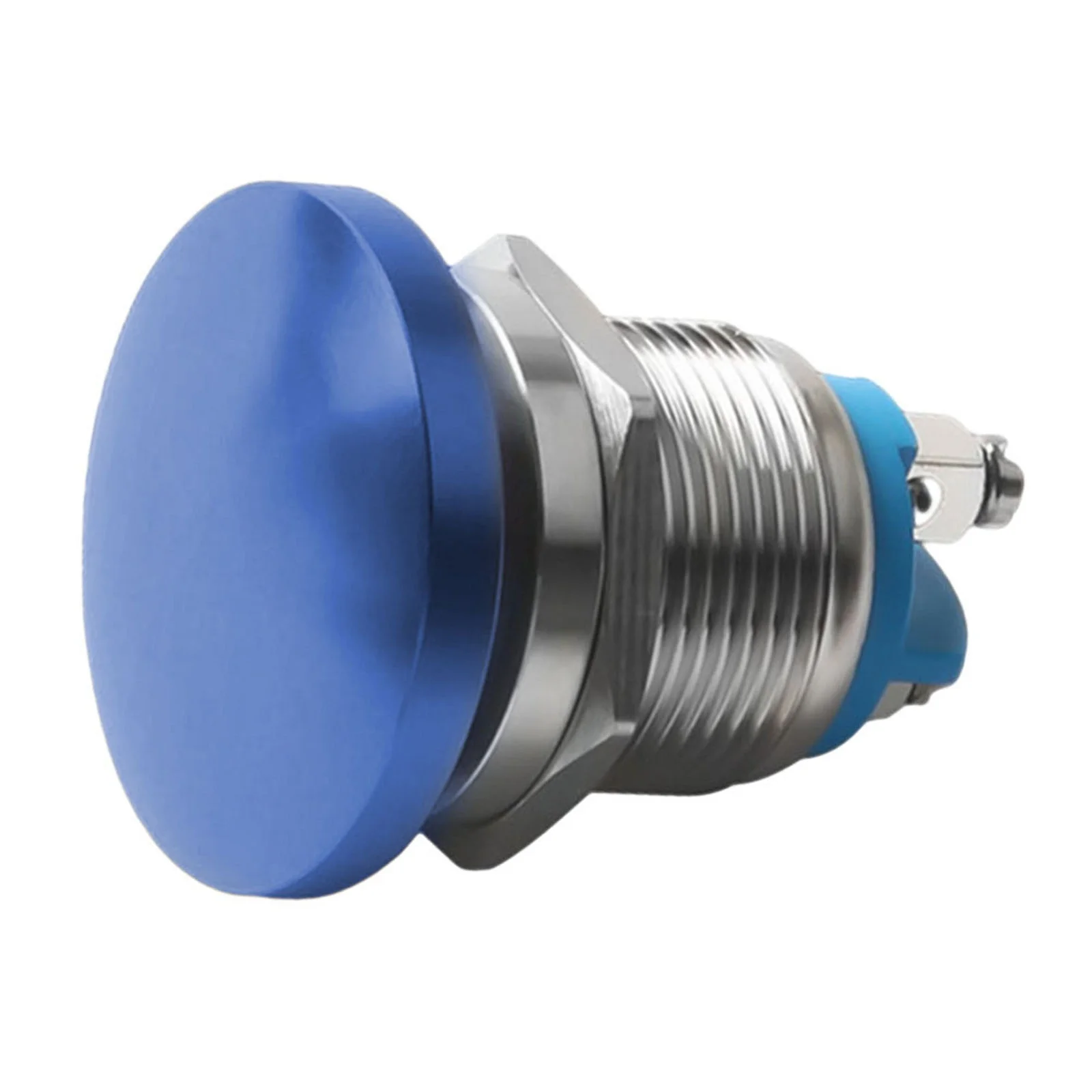 22mm Mushroom Push Button Switch for Machine Controls Momentary Self-Reset 1NO Screw Terminal 3A 250V AC and Aluminum Base