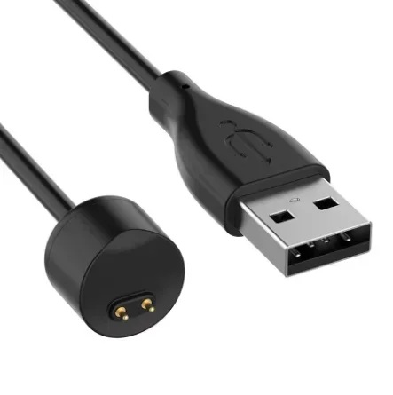 Cabo de carregamento de substituição, USB magnético para pulseira inteligente e monitor de atividades físicas, cabo Pogo de 2 pinos, portátil, 1 metro