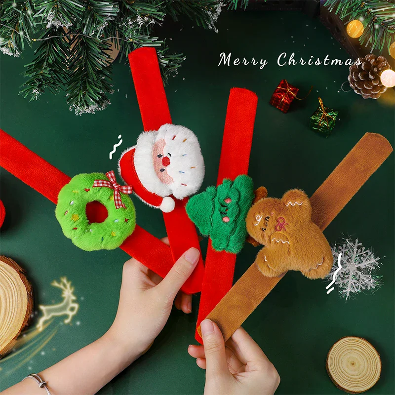 عيد الميلاد صفعة حلقة سوار لطيف الكرتون أفخم الأيائل ثلج دائرة سوار لعيد الميلاد الأطفال هدية عطلة ديكور المعصم الفرقة