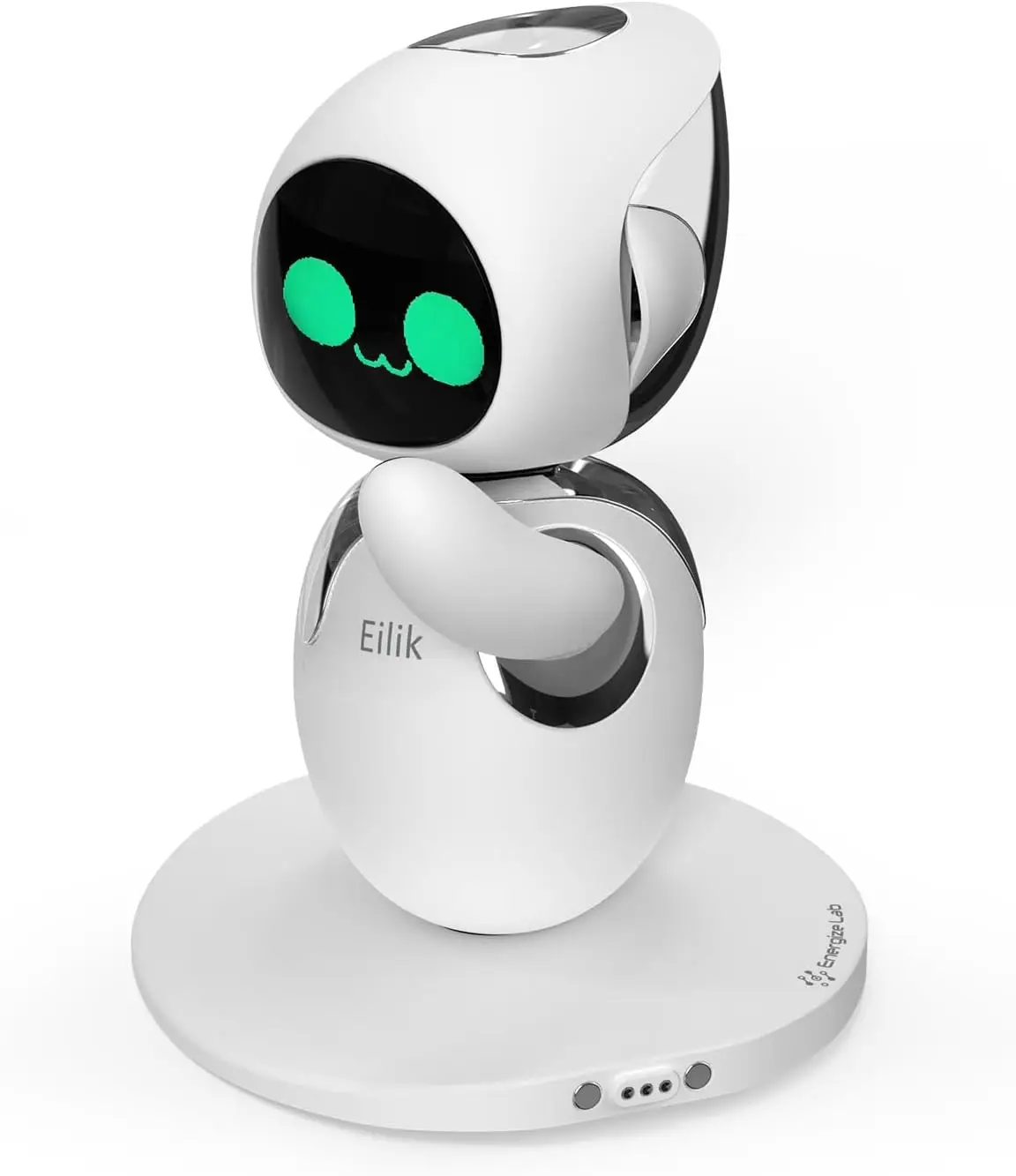 Eilik Silver Cute Robot Pets Toys with Abundant Emotions Animations and Mini Games Your Perfect Desk Touch Interactive Companion