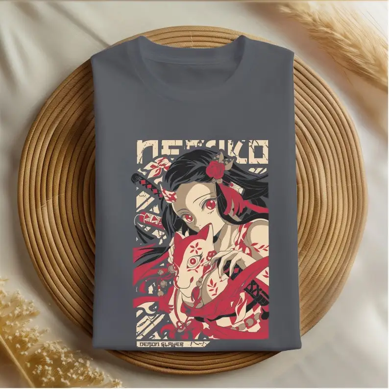 Nezuko Graphic T-Shirt - Demon Slayer Style Graphic Tee, Japanese  Streetwear, Anime Gift, Sweater For Anime Lovers