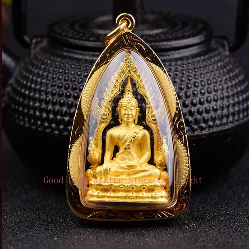 Asia Thailand Success Buddha Pendant Temple Amulet bless safety healthy good luck Recruit wealth all-powerful talisman