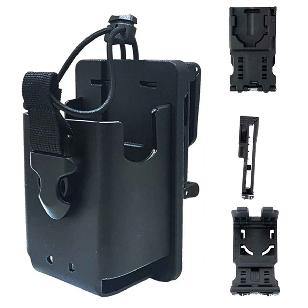 

PPD Universal Walkie-Talkie Case Tactical Vest Belt Soft Rubber Anti-Fall Quick Release Cover for Outdoor Duty Hunting Equipment