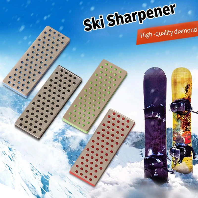 New Skiing Professional Knife Sharpener Diamond Sharpening Stone for Ski Edges 240-1000 Grit Outdoor Grindstone Ski Accessories