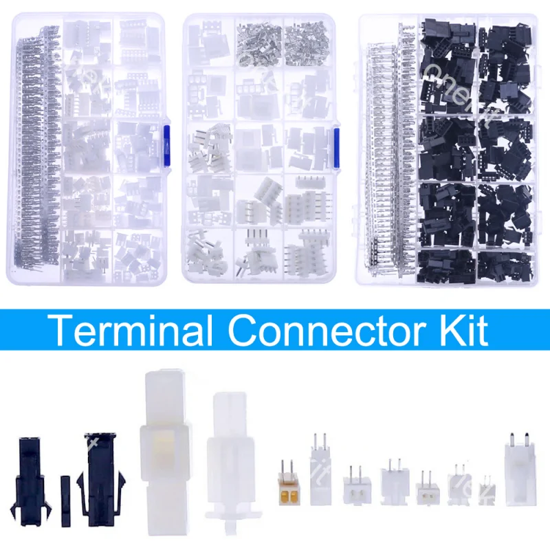 1.25mm/PH2.0mm/XH2.54mm/MX3.0mm/VH3.96mm SM2.54mm Dupont Terminal Male Female Pin Connector Assorted Kit