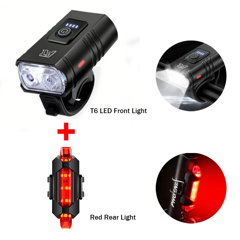 LED Fietskoplamp Type-C Oplaadbare Fietskoplamp MTB Racefiets Koplamp Eenvoudig te installeren Fietsaccessoires