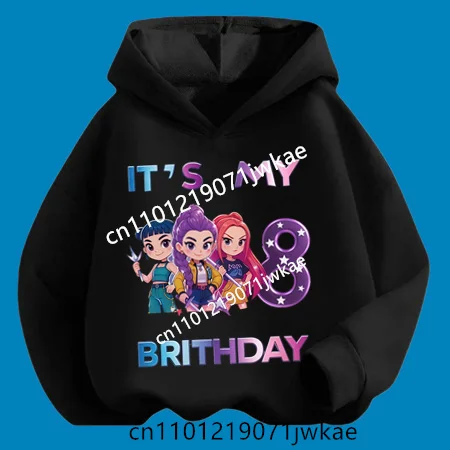 KPop Demon Hunters Figure 3-9 Hoodie for Children Birthday Figure Top Boys Girls Clothes Cartoon Sweatshirt Kids  Clothing Gift