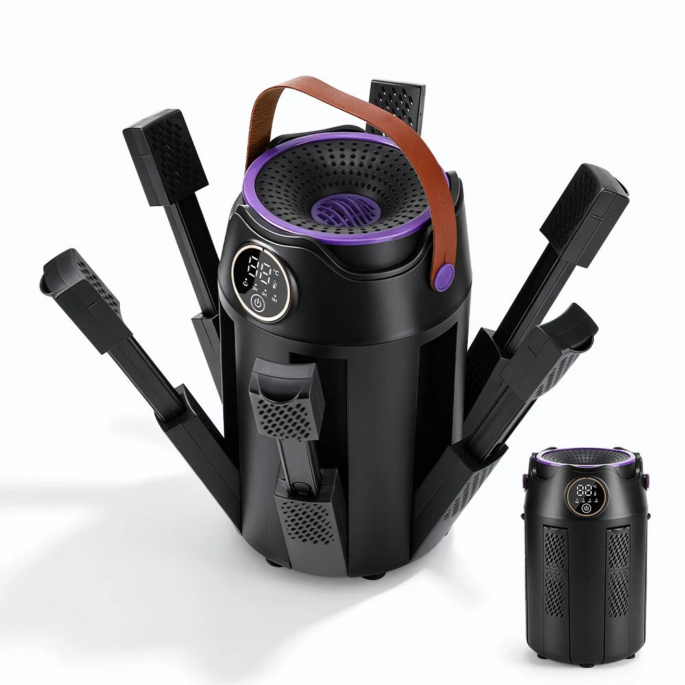 Tragbarer Intelligenter Timer-Schuhtrockner mit Sechs Armen, Schnelltrocknend, Desodorierend, Sterilisierend, Faltbarer Haushalts-Schuhständer – Detail 12
