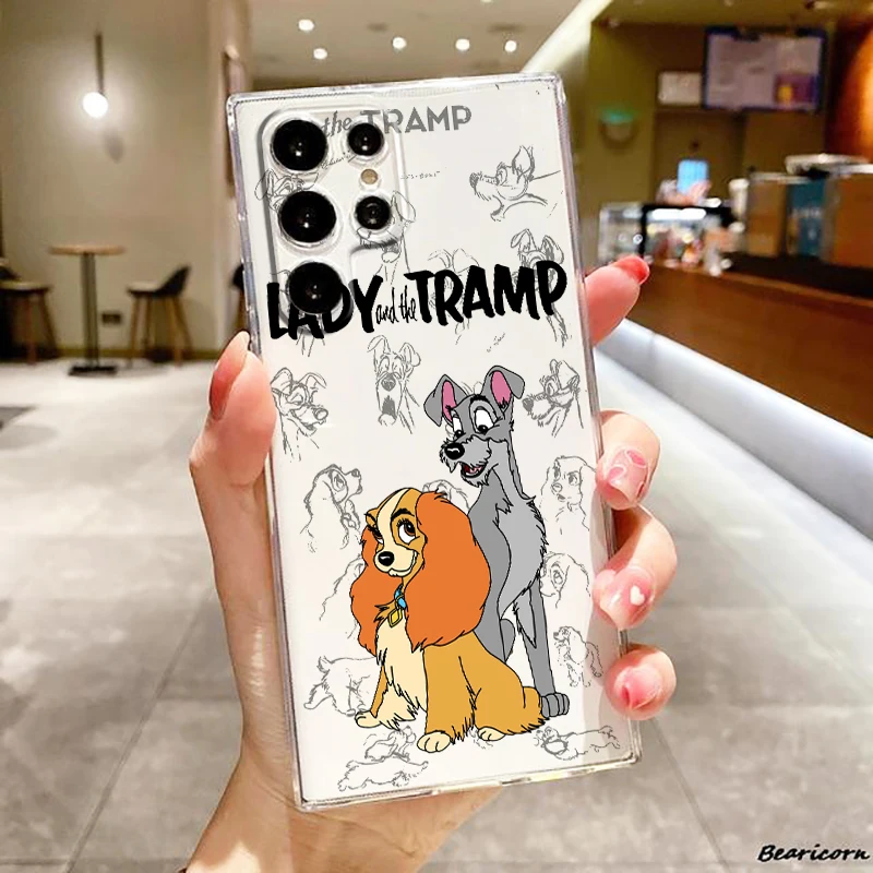 Lady and Tramp Marie Transparent Phone Case For Samsung S23 S22 S21 S20 FE Ultra Pro Lite S10 S10E S9 S8 Plus 5G