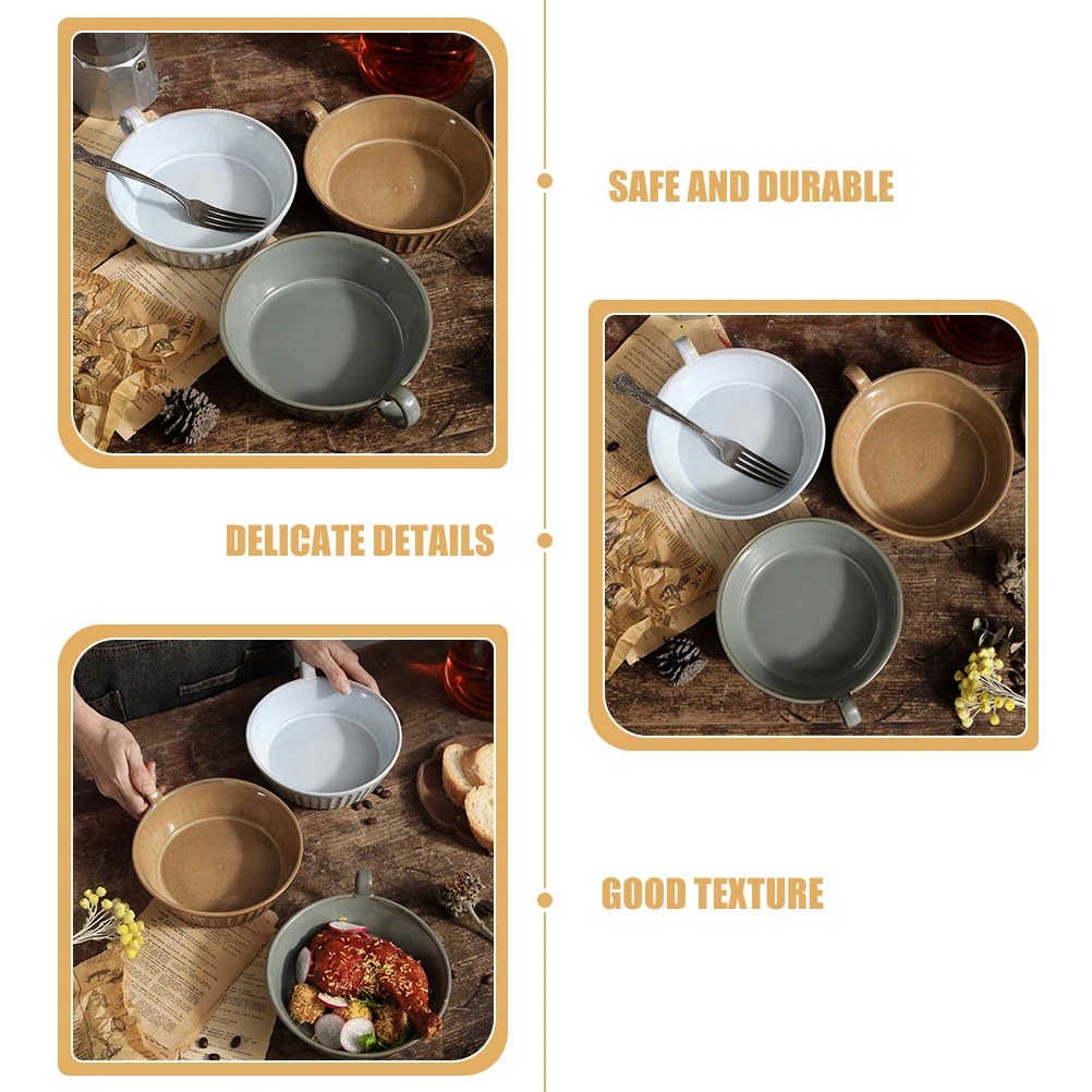 

Ceramic Fruit Tray Multipurpose Salsa Plate for Baking Casseroles Pasta Lasagna Dessert Serving Dish Retro Style Breakfast Snack