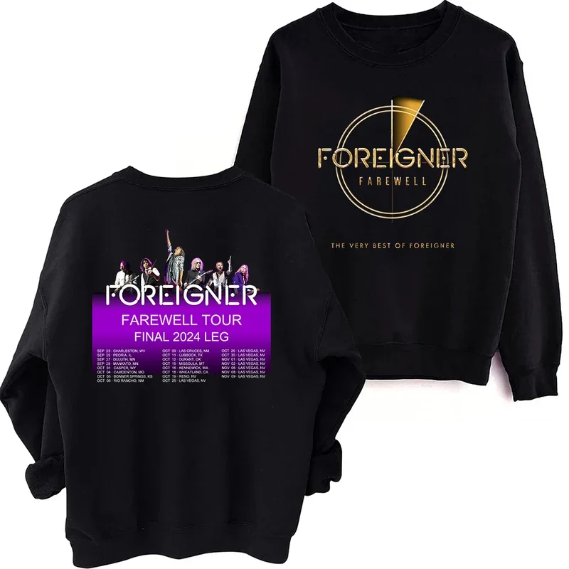 

Foreigner Farewell Tour 2024 Sweatshirt Harajuku Round Neck Long Sleeve Oversize Hoodie