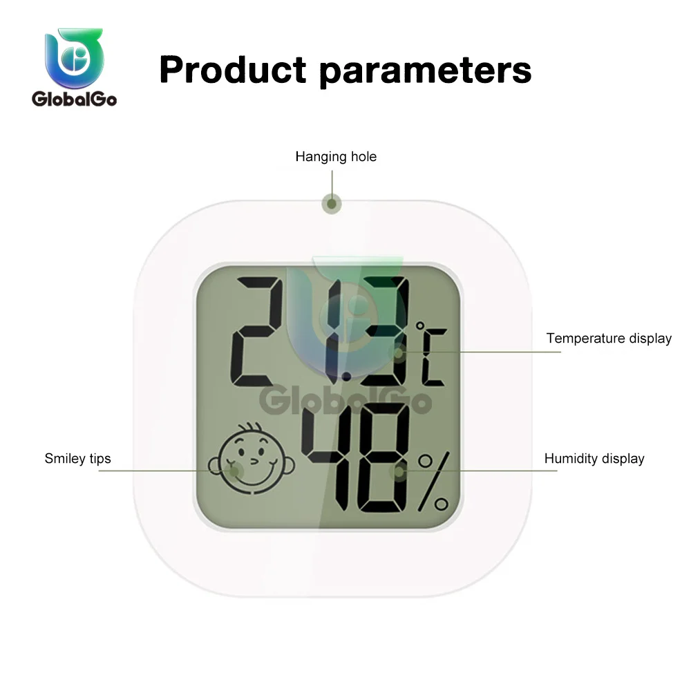 LCD ميزان الحرارة الرقمي الرطوبة غرفة داخلية الإلكترونية درجة الحرارة مقياس الرطوبة الاستشعار قياس محطة الطقس للمنزل