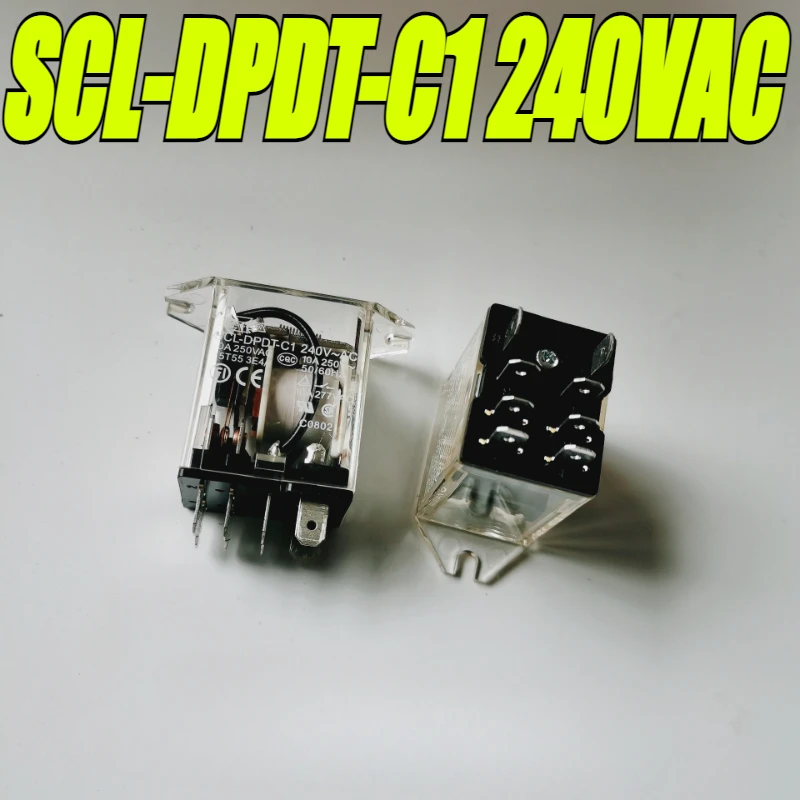 （Brand New Original）1pcs/lot 100% original genuine relay:SCL-DPDT-C1 240VAC 8pins AC220V Intermediate relay