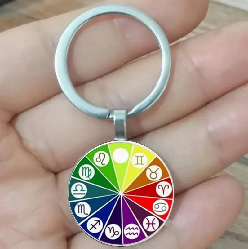 

Retro Glass Alloy Keychain For Men, Fashion Pendant For Backpack