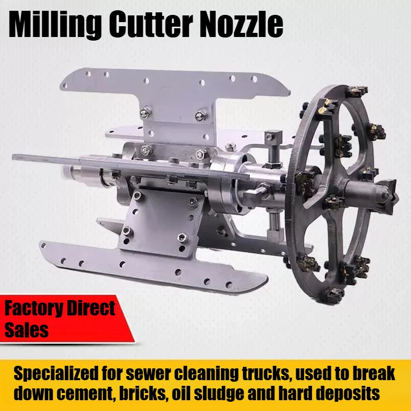 Sewer Pipe Reamer Cutter Nozzle for Vacuum Suction Truck High Pressure Cleaning Tree Roots Cement Sludge Grease