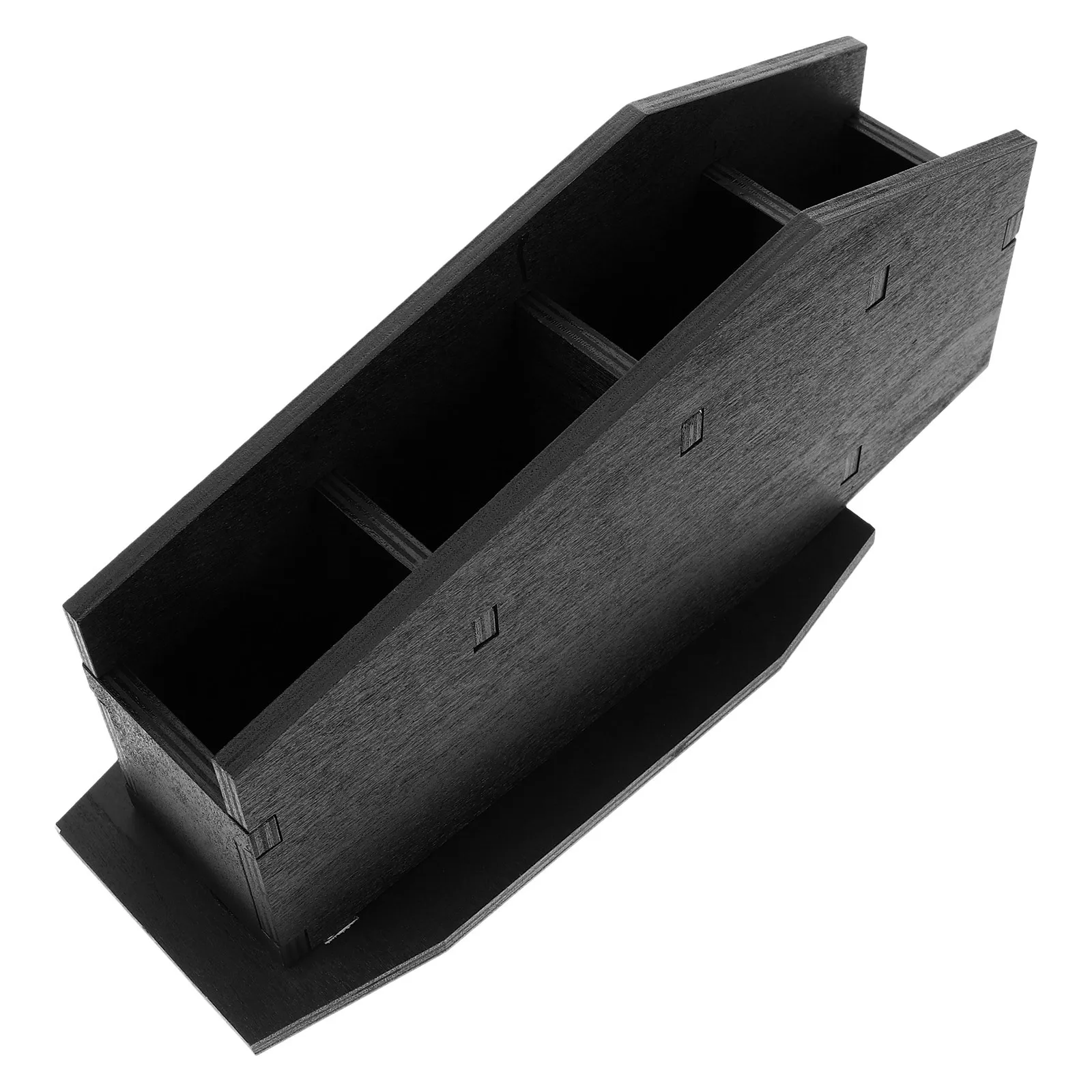 

Wooden Coffin Pen Holder Unique Gothic Design Desktop Organizer For Pens Pencils Makeup Brushes Stationery Storage Cup