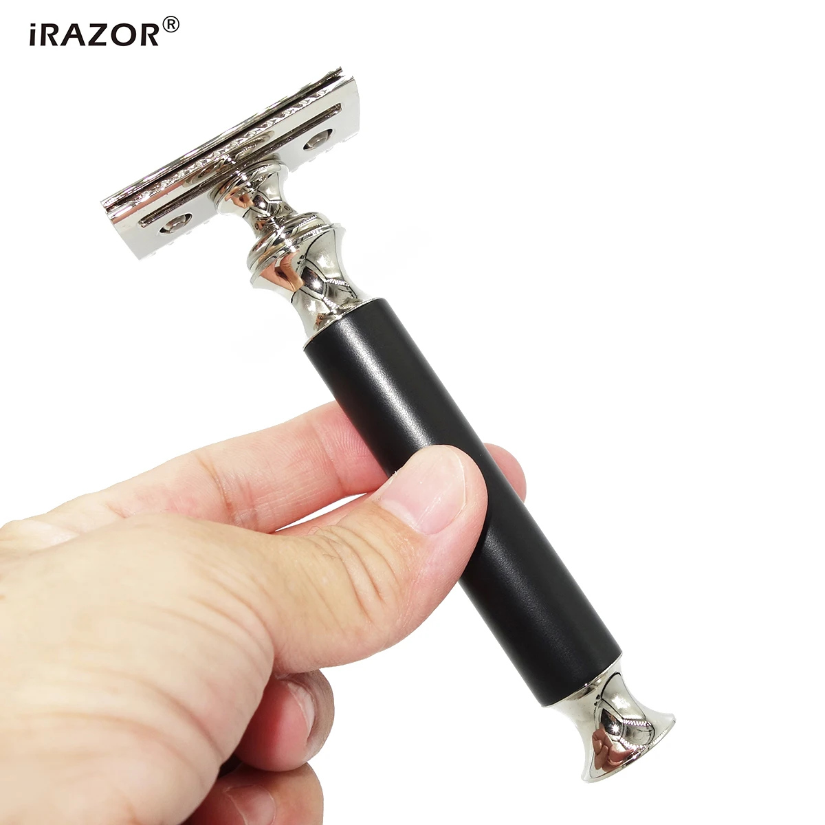 

iRAZOR Professional T-Shaped Double Edge Mens Safety Razor with 10 Original Shaving Blades for Father Husband Grooming Gift