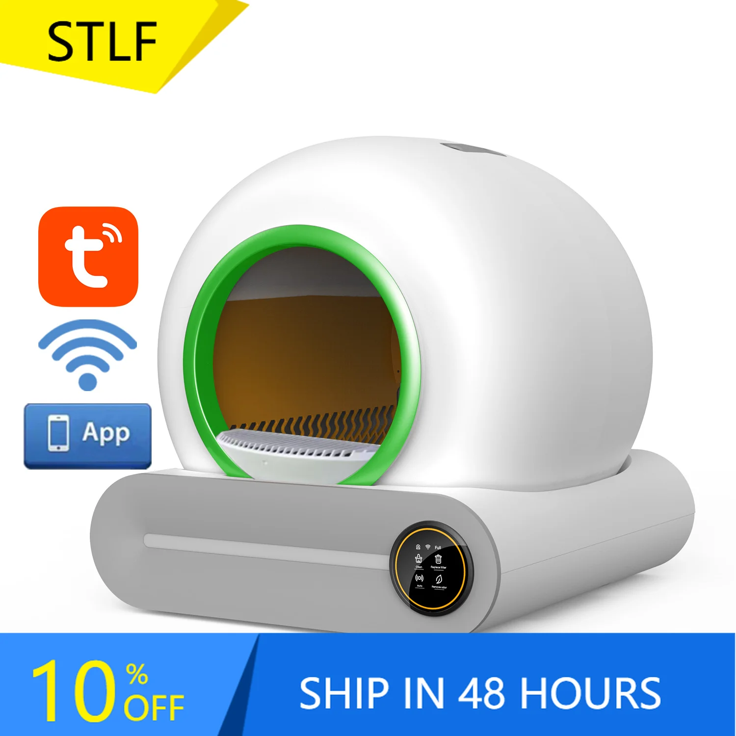 

STLF2023 Custom Multi Color Electronic Auto Clean Big Automatic Enclosed Cat LitterssToilet Box