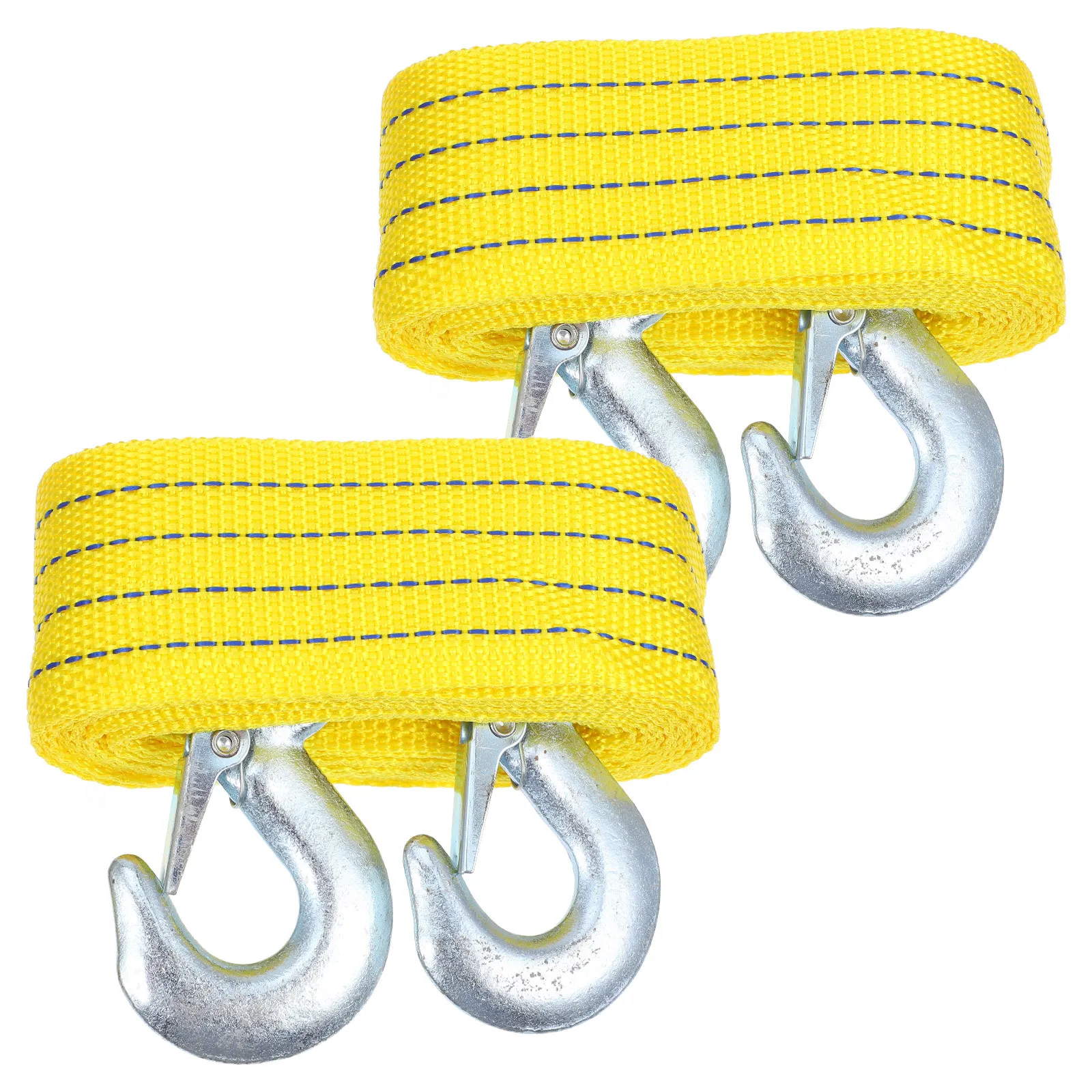 

2Pcs Heavy Duty Tow Straps Nylon Rope Kit Hooks Wide Compatibility Trucks Vehicles Towing Rope Pull Strap Reliable