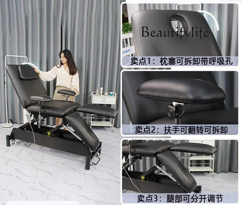 

multi-functional tattoo chair foldable lifting split leg type Electric special tattoo bed, beauty salon special