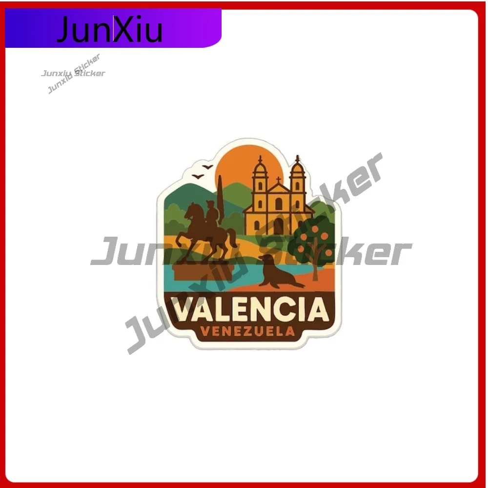 

Valencia Venezuela Vacation City Sticker Vinyl Scratch-proof Exterior Decal Laptop Speedboat Rear Windshield Waterproof Exteri