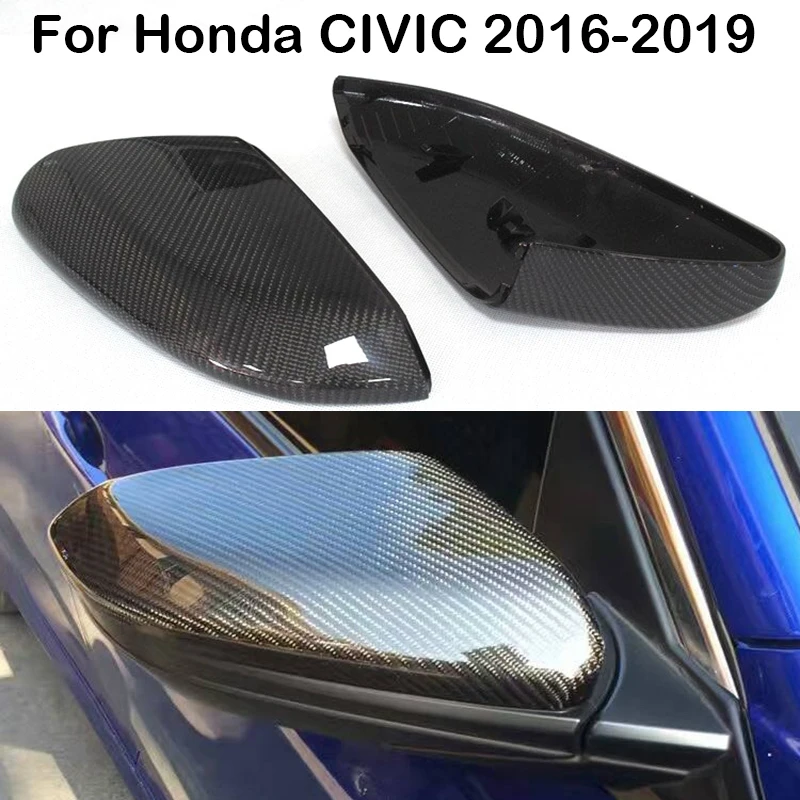 

Для Honda Civic 10th 2016-2020 настоящее углеродное волокно, автомобильные боковые зеркала заднего вида, крышки заднего вида, модификация зеркала заднего вида