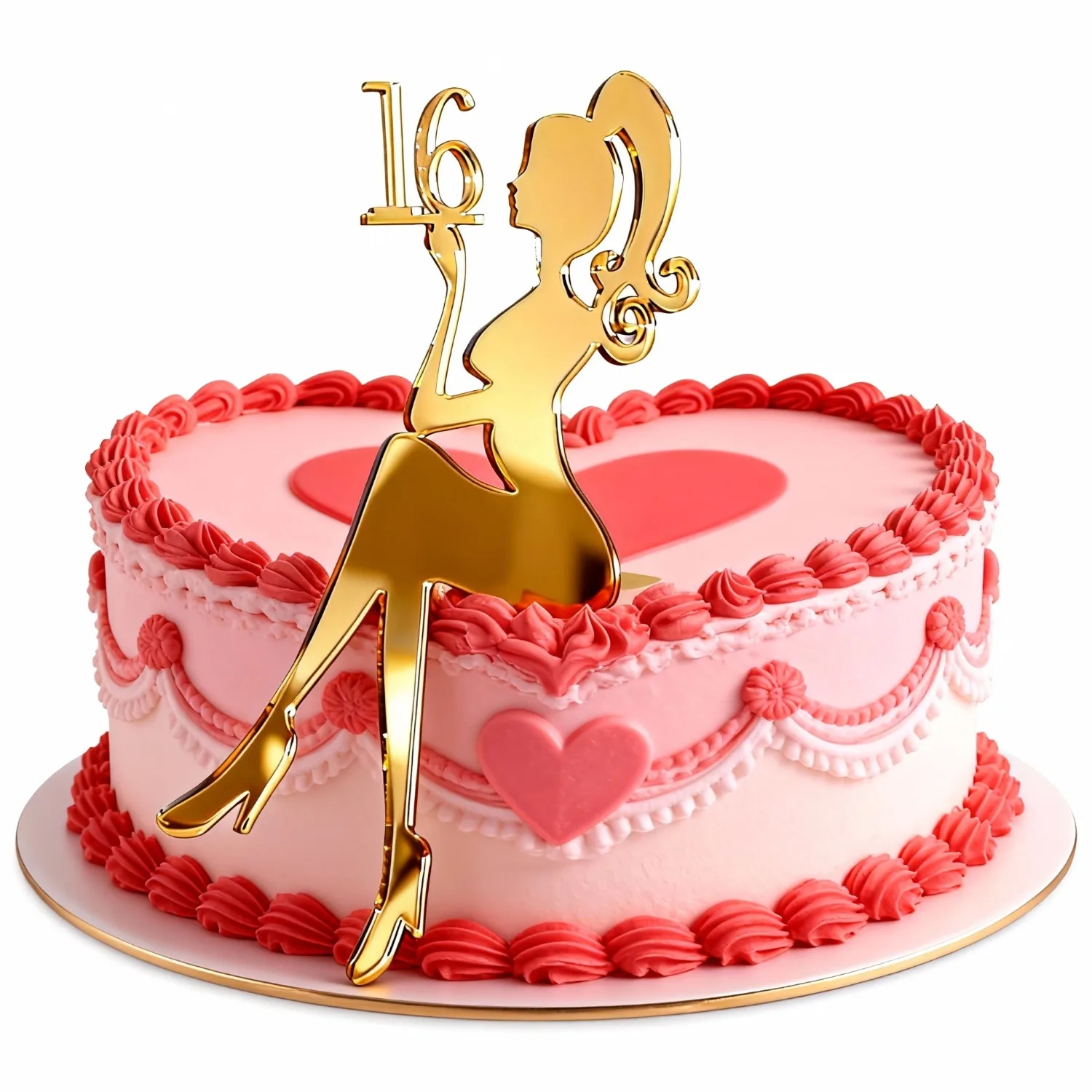 1 Stück goldener Acryl-Kuchenaufsatz „Sweet 16“ – elegante Zahl 16 Dekoration für Teenager-Mädchen-Geburtstag, Quinceanera und Meilenstein-Geschenk – Detail 2