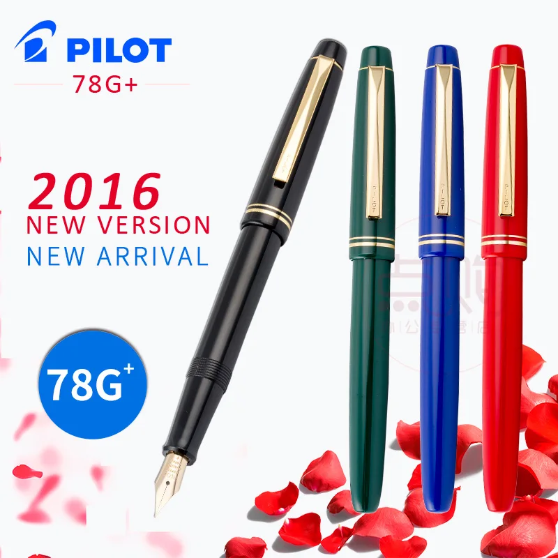 PILOT-pluma estilográfica original de iridio, convertidor de cartucho de tinta, 78g, 78g + 22k, para estudiantes, práctica de caligrafía ef f m nib,