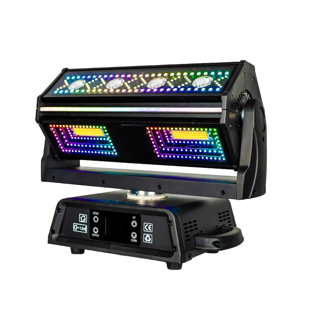 Multi Effect 800W Moving Head Stage Light Rotate Beam Strobe Vintage RGB Wash Effect DMX Sound Activated Stage Party Light
