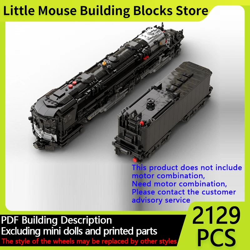 

City Car Model MOC Building Bricks AC-12 Steam Locomotive Train Modular Technology Gifts Holiday Assemble Children Toys Suit