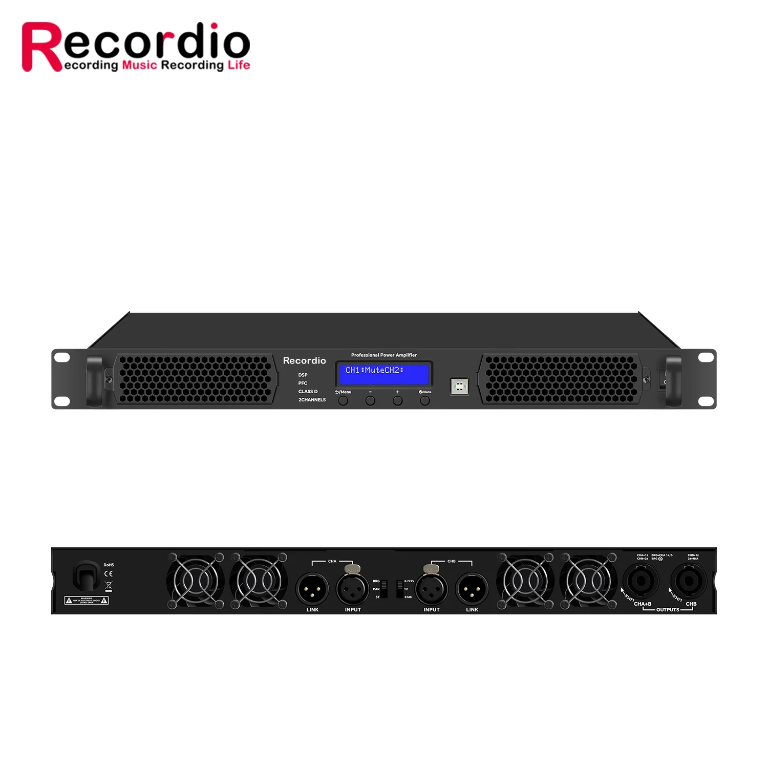 GAP-DP2000 Dsp Power Amplifier with Dante Processor for Stage Conference Performance