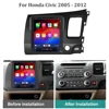 Android 9.7,8 GB, 256 GB, 5G, WiFi, 360カメラ,BT, GPS, 2005-2012を搭載したホンダシビック用ワイヤレスマルチメディアカープレイ 2