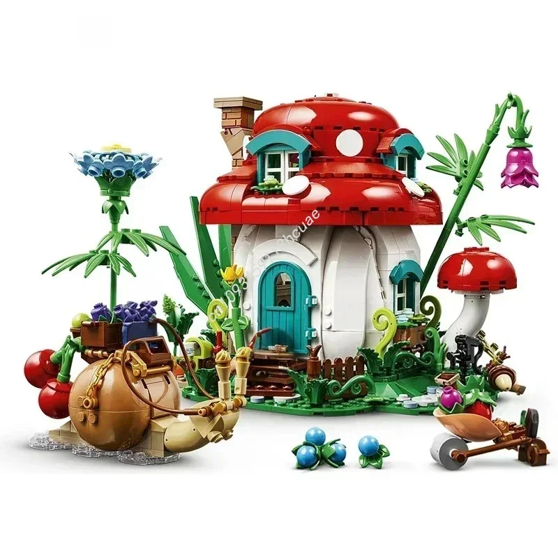 964PCS Mushroom House Custom Modular Moc Building Street View Model Moc Building Block Diy Educational Toys Christmas Gift