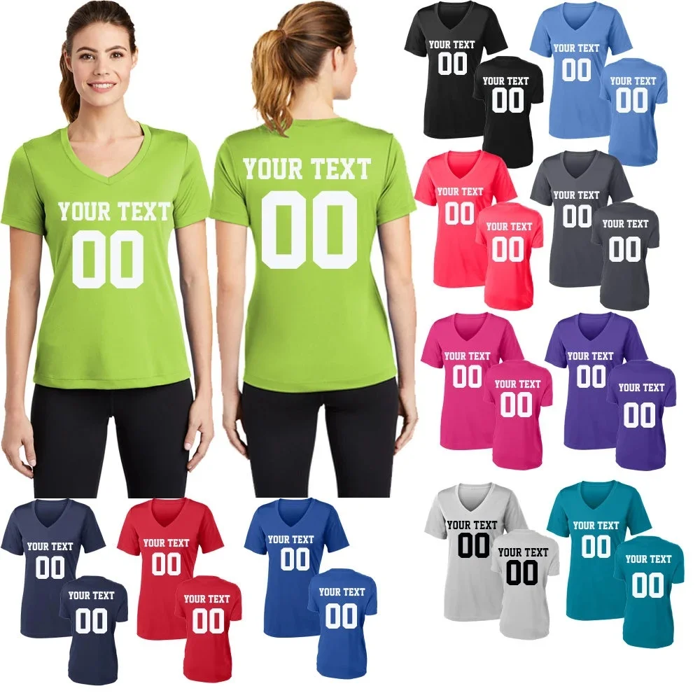 

Customized 1 pcCustomized LADIES Jersey with Your Team Name & Number Personalized Text Athletic Your Custom Text Women Polyester