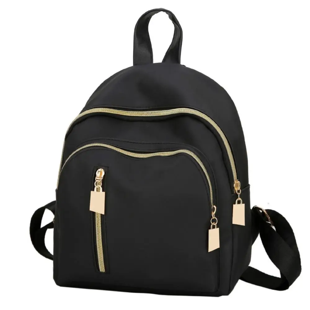 Fashion Oxford Women Backpack Simple Black Schoolbag Large Capacity Portable Travel Bag
