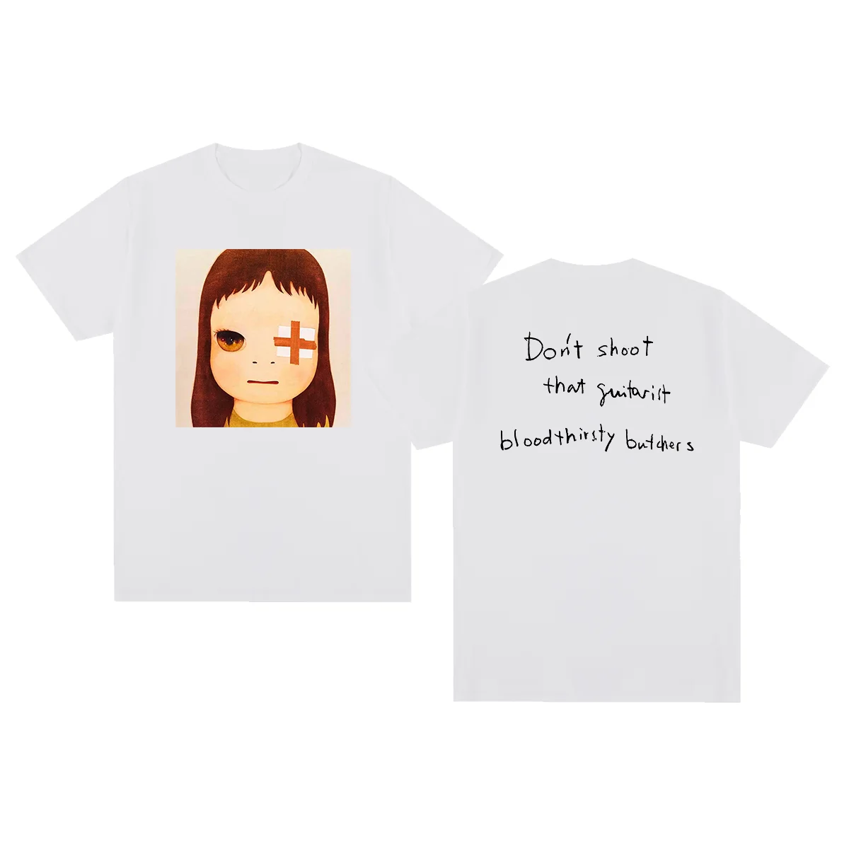 Yoshitomo Nara Eye Patch T-shirt Japan Kawaii Cute Anime Fans Gifts Cotton Men T shirt New TEE TSHIRT Womens tops