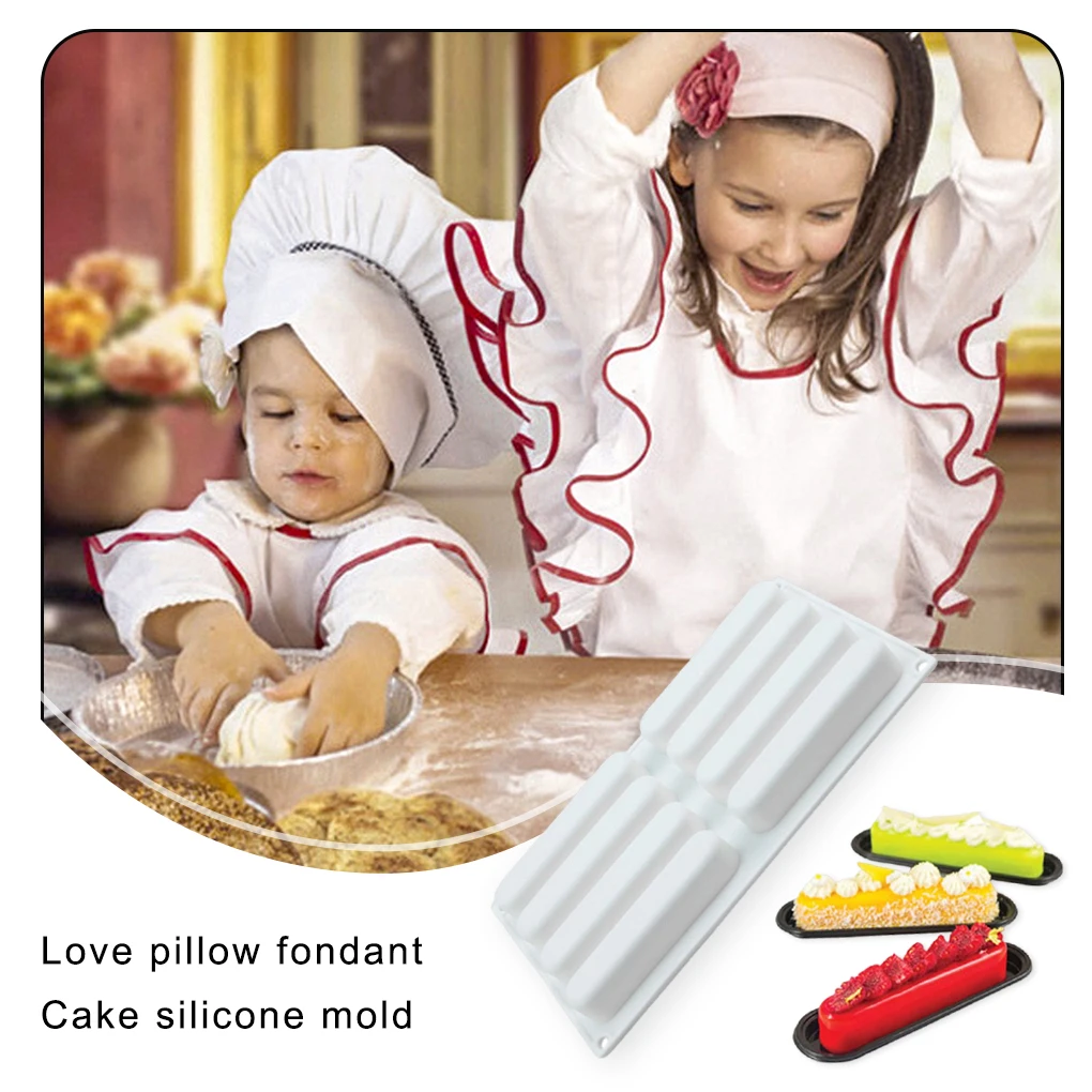 Stampo a 8 cavità Mousse per torte Desert Baking Long Strip Bakeware Mold