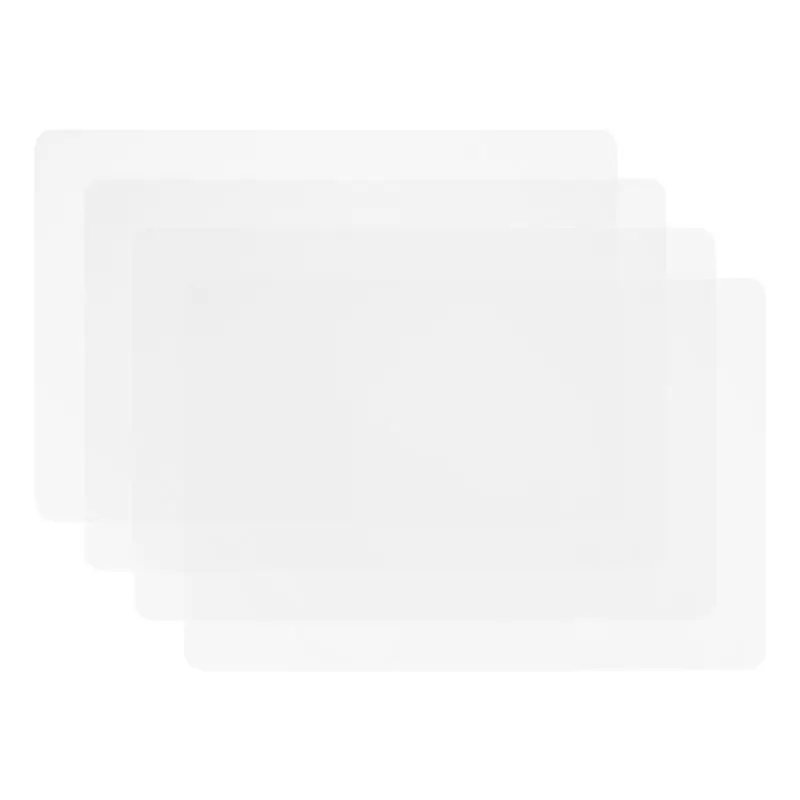 ABXF-Transparent Kitchen Mat,Coffee Table Mat,Table Protector,Waterproof Placemats,Worktop Saver,Placemat Set 4 Pieces