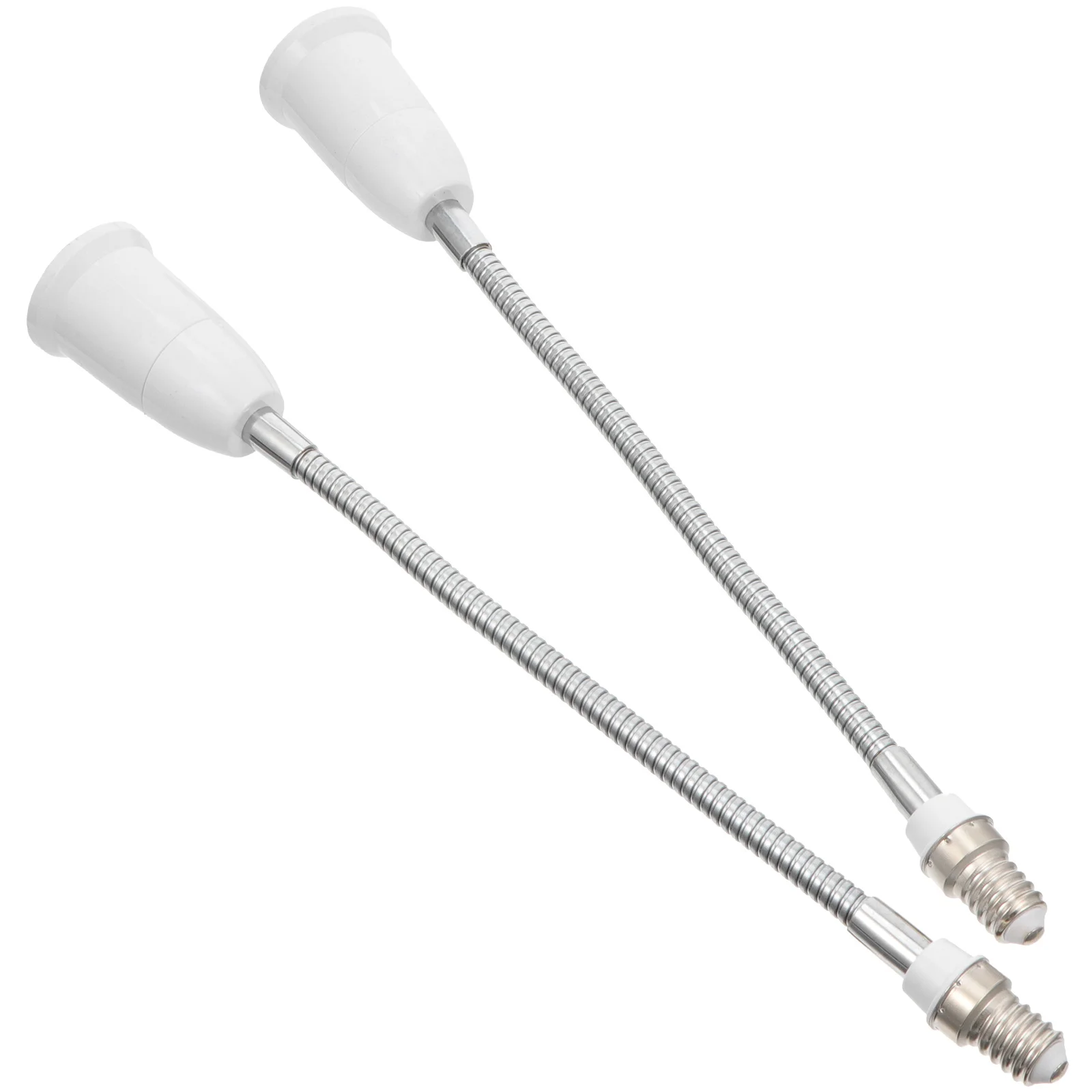 2 pcs E14 To E27 Lamp Holder 29.5Cm Bendable Extender Adaptor 360 Degree Adjustable Universal Socket For Recessed Fixtures