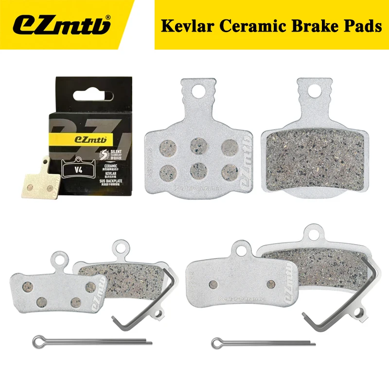 

EZMTB 2025 Upgrade Bicycle Disc Brake Pads Silent Kevlar Ceramic MTB Bike Hydraulic Brake Pads for Shimano Magura Sram Avid Hope