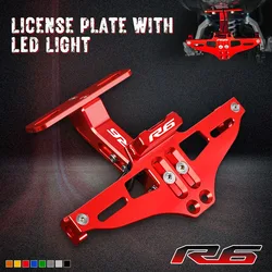 For Yamaha R6 YZF-R6 YZF R6S YZFR6 1999 -2023 2024 Motorcycle Accessores Rear License Plate Holder Mount LED Turn Signal Lights