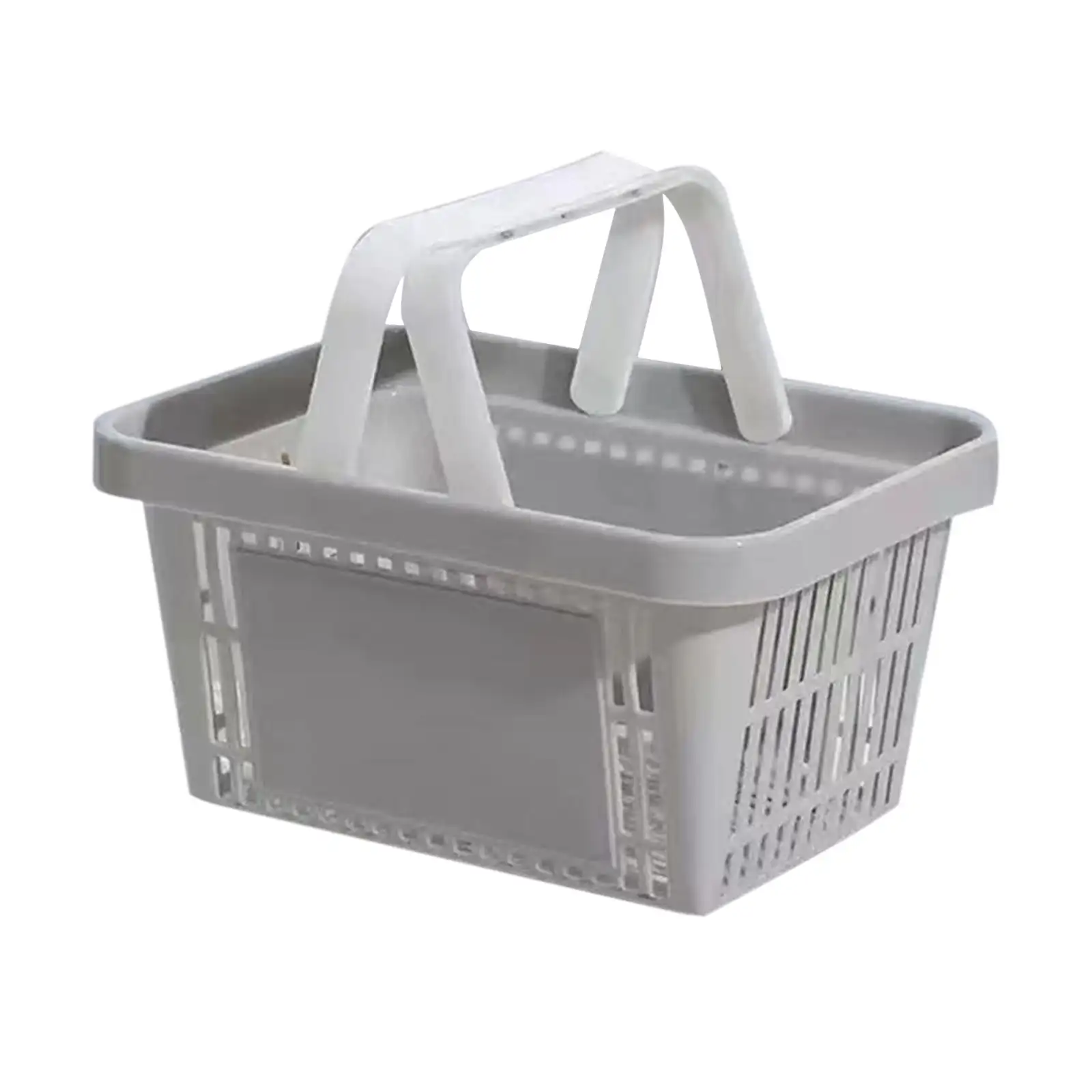 Livrdious Shopping Baskets 5.7 L Plastic Shopping Baskets With Handles Black Store Baskets Retail Basketse