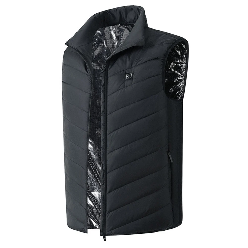 USB Heated Vest 9 Zone Smart Heated Jacket Power Bank Not Included Heated Hunting Vest for Winter Outdoor Hunting Skiing