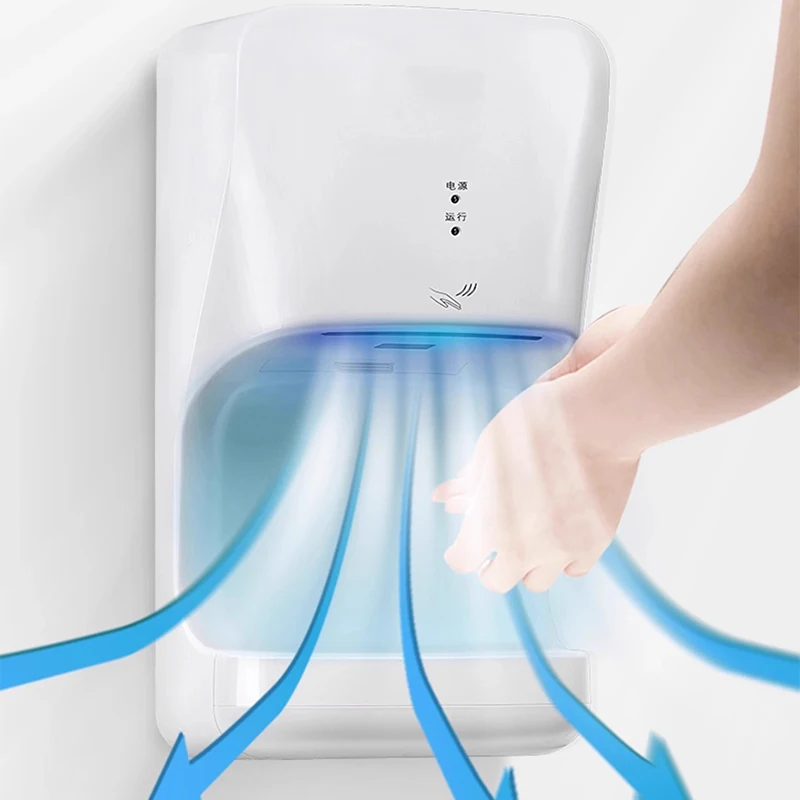 مجفف الأيدي عالي السرعة AK2632، مجفف الأيدي بمستشعر أوتوماتيكي بالكامل، مخرج هواء للتبريد والتدفئة بمستشعر تلقائي للحمام #6