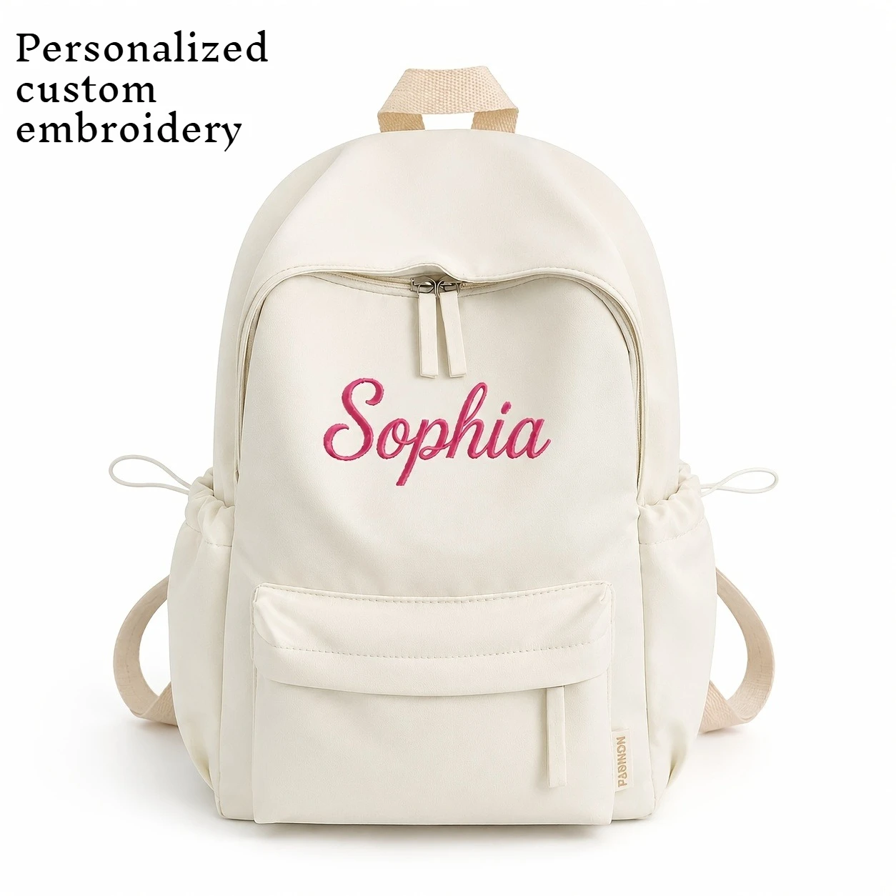 Personalized Name Embroidered Backpack Women Custom Text School Bag for Girls Teen Travel Shoulder Bag Padded Straps Gift Bag